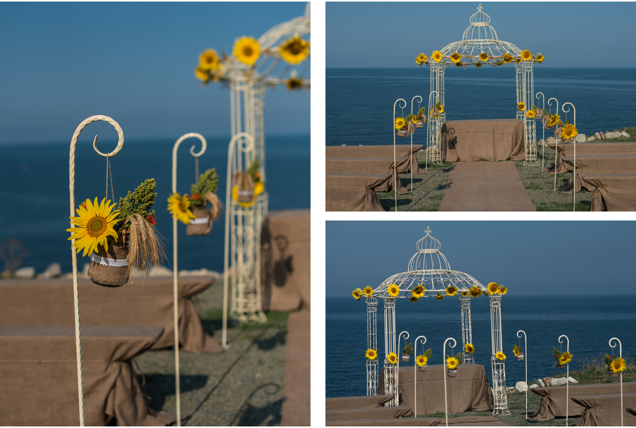 arcada floarea soarelui nunta la mare